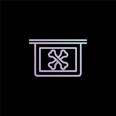 Bones X Ray Vision mavi gradyan vektör simgesi