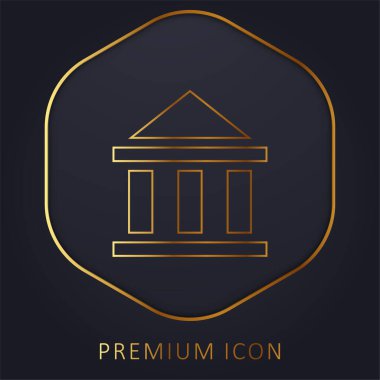 Banka altın hat premium logosu veya simgesi