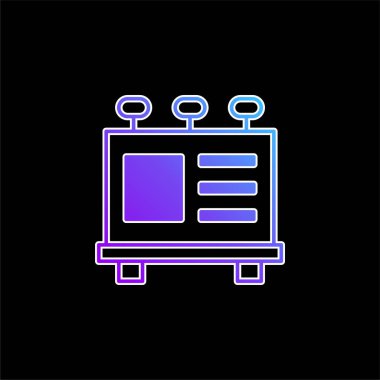 Billboard mavi gradyan vektör simgesi