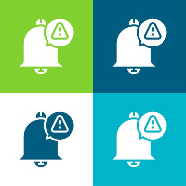 Alarm Düz 4 renk en küçük simge seti