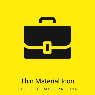 Evrak çantası en az parlak sarı madde simgesi