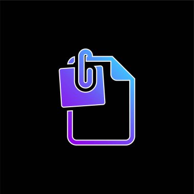 Dosya mavi gradyan vektör simgesine ekleme