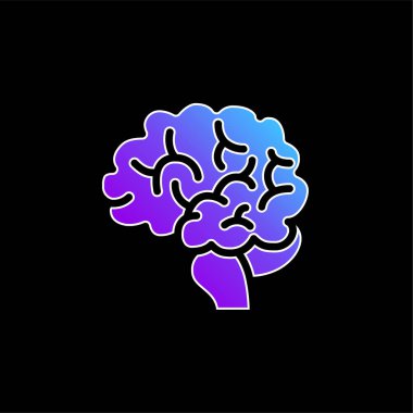 Beyin mavisi gradyan vektör simgesi