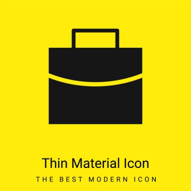 Evrak çantası en az parlak sarı madde simgesi