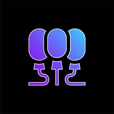 Balonlar mavi gradyan vektör simgesi