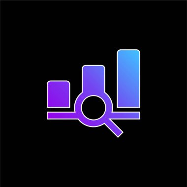 Çubuk mavi eğimli vektör simgesi