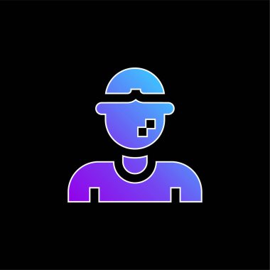 Alerji mavi gradyan vektör simgesi