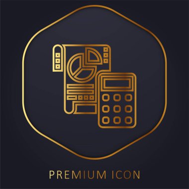 Altın satır prim logosu ya da simgesi hesaplama