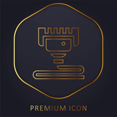 3d Altın Satır prim logosu veya simgesini yazdır