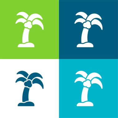 Plaj Düz Rengi En Küçük Simge Seti