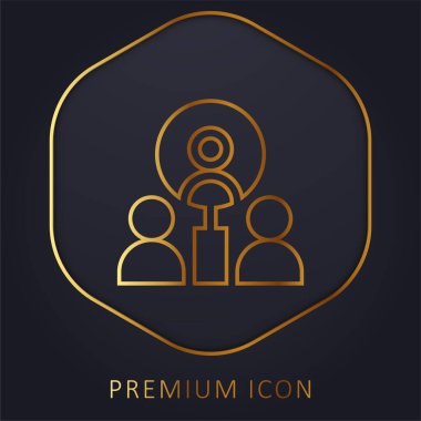 Best Employee golden line premium logo or icon clipart