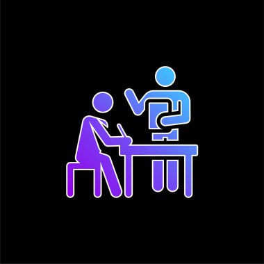 Beyin fırtınası mavi gradyan vektör simgesi