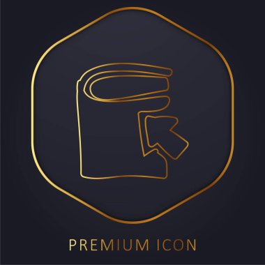 Okun Altın Çizgili El logosu ya da simgesi ile Çizilmiş