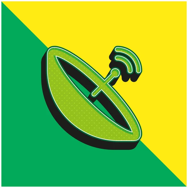 Antena Verde Amarillo Moderno Vector Icono Del Logotipo — Archivo Imágenes Vectoriales