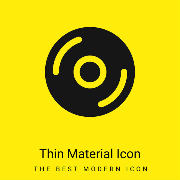 Big CD minimal bright yellow material icon
