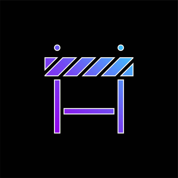 Barrier blue gradient vector icon