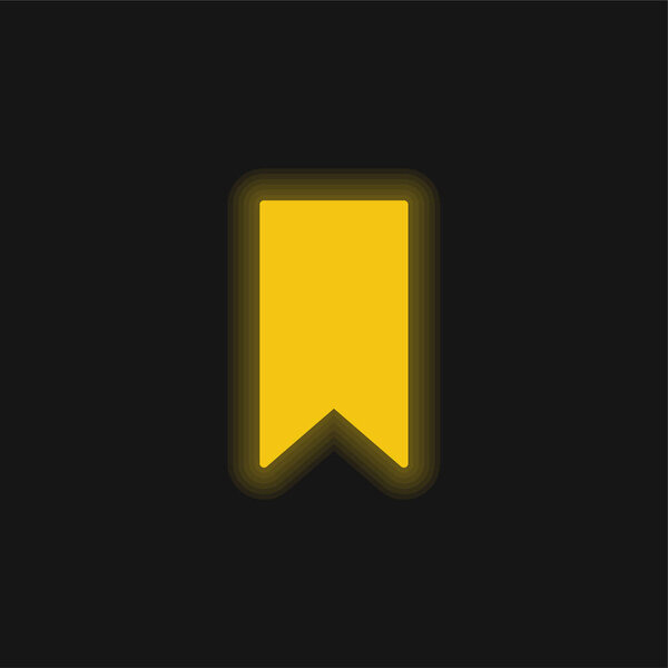Силуэт закладки Вариант желтый светящийся неоновый значок