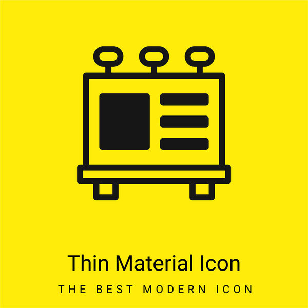 Значок минимального яркого желтого материала на билборде