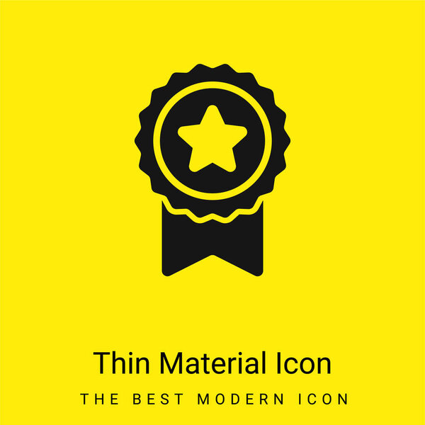 Badge With A Star minimal bright yellow material icon