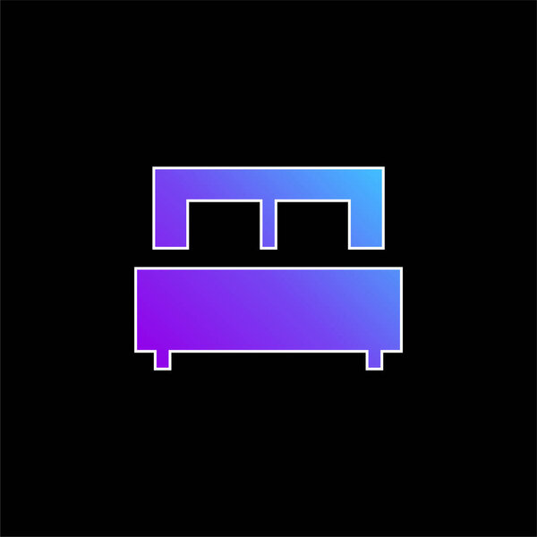 Bed blue gradient vector icon