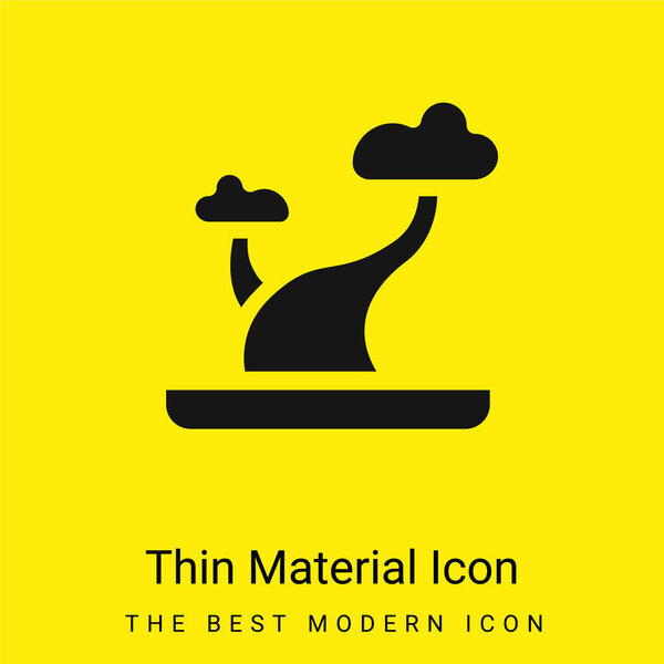 Bonsai minimal bright yellow material icon