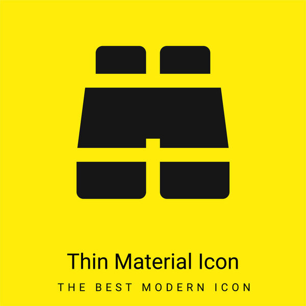 Binocular minimal bright yellow material icon