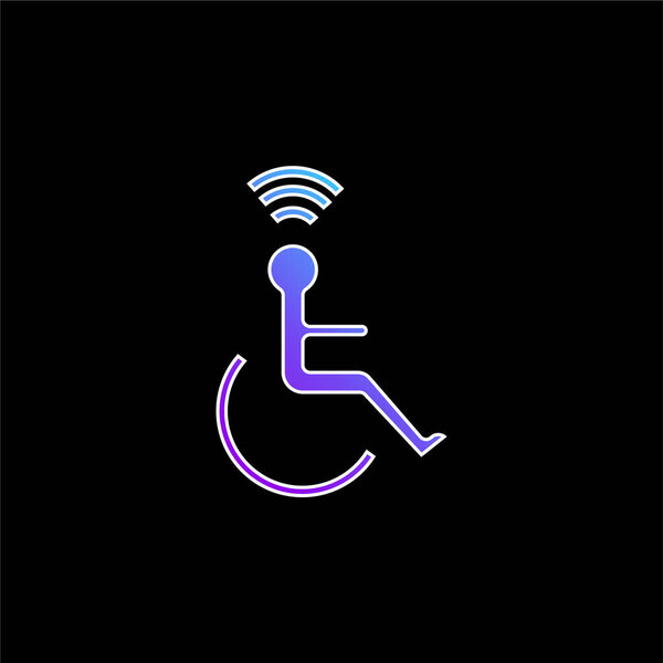 Значок доступности синего градиента