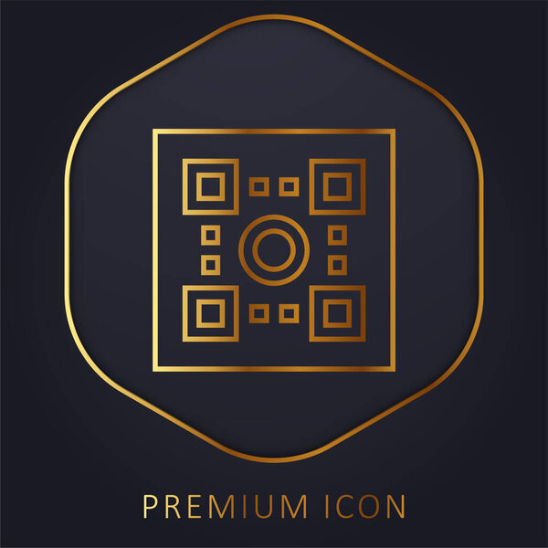Board Game golden line premium logo or icon
