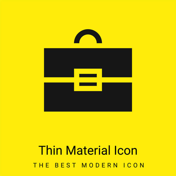 Briefcase minimal bright yellow material icon