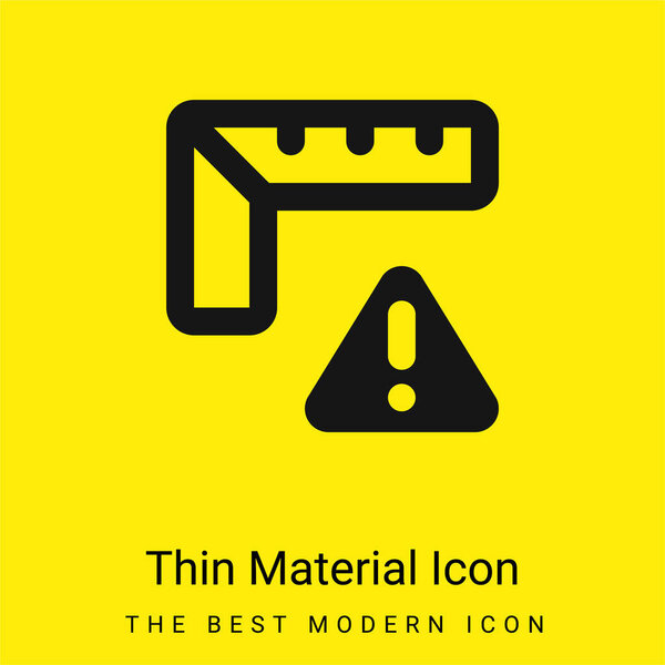 Тревога минимального ярко-желтого материала значок