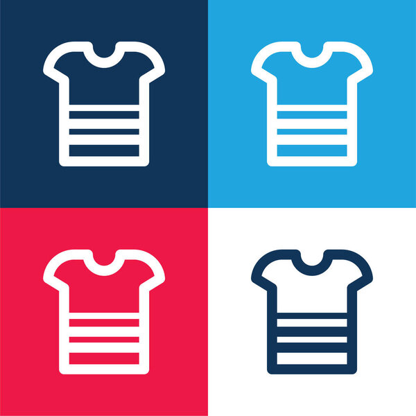 Boy Shirt синий и красный четыре цвета минимальный набор значков