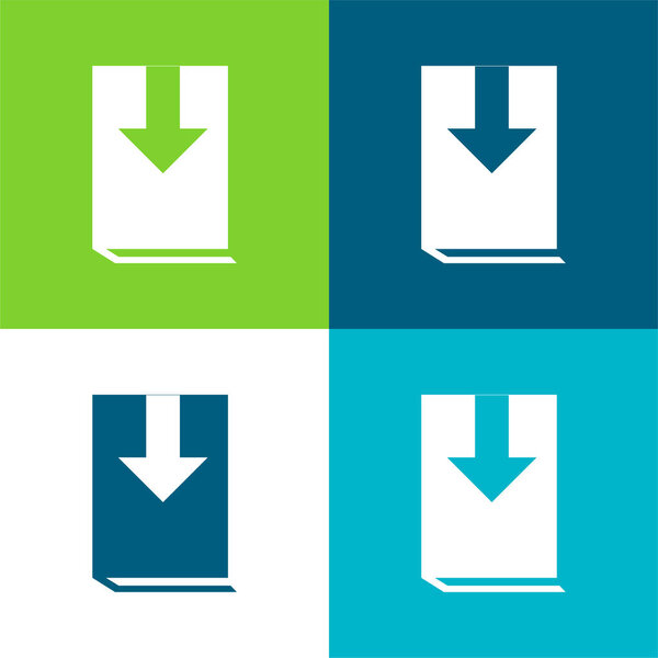 Книга Плоский четырехцветный минимальный набор значков