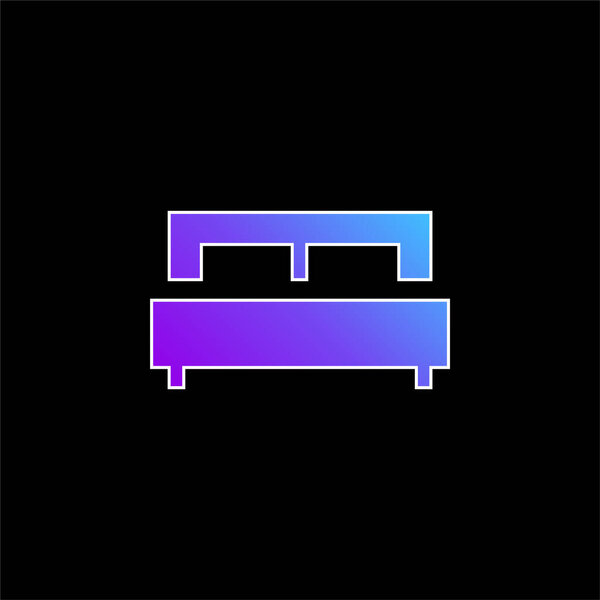 Bed blue gradient vector icon