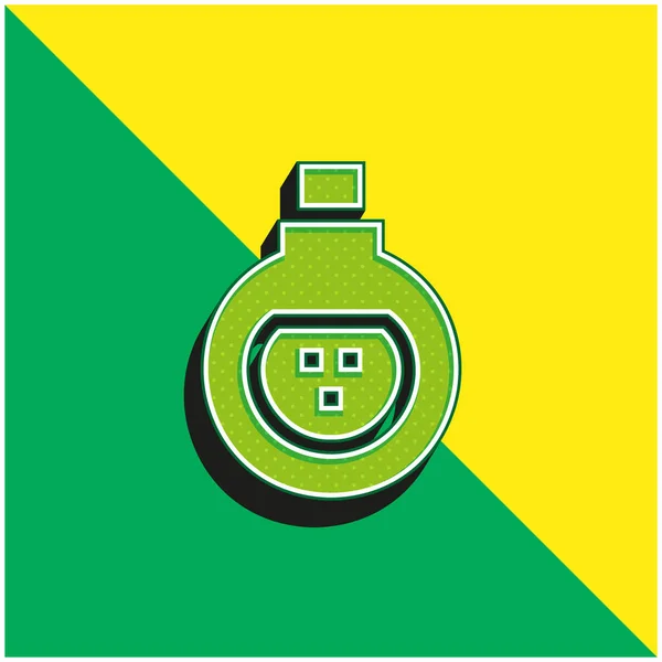 Antídoto Verde Amarillo Moderno Vector Icono Logotipo — Archivo Imágenes Vectoriales