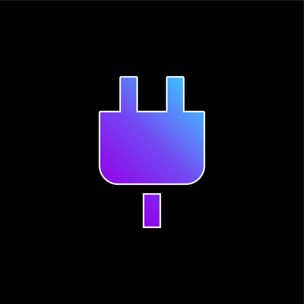 Black Plug Head blue gradient vector icon