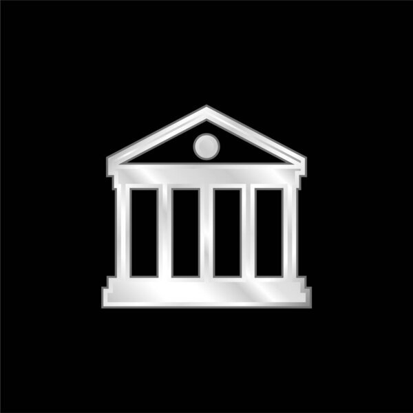 Серебристый металлический значок банка