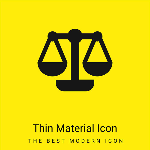 Баланс минимальный ярко-желтый значок материала