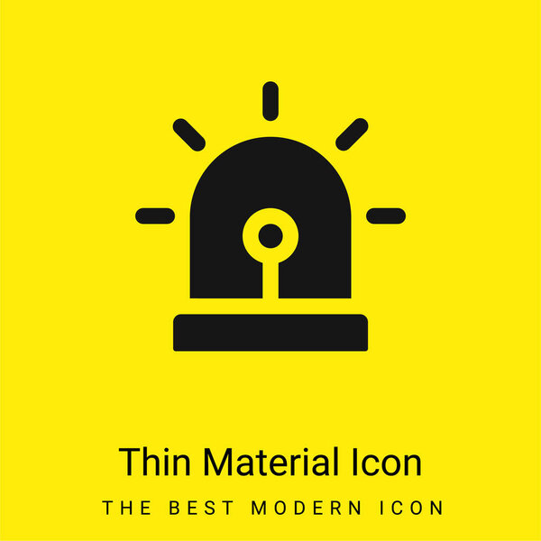 Тревога минимального ярко-желтого материала значок