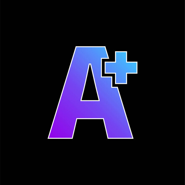 A Plus blue gradient vector icon