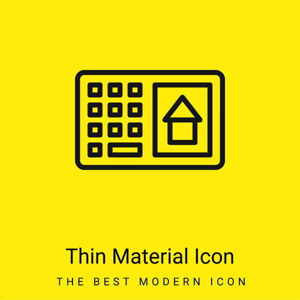 Alarm minimal bright yellow material icon