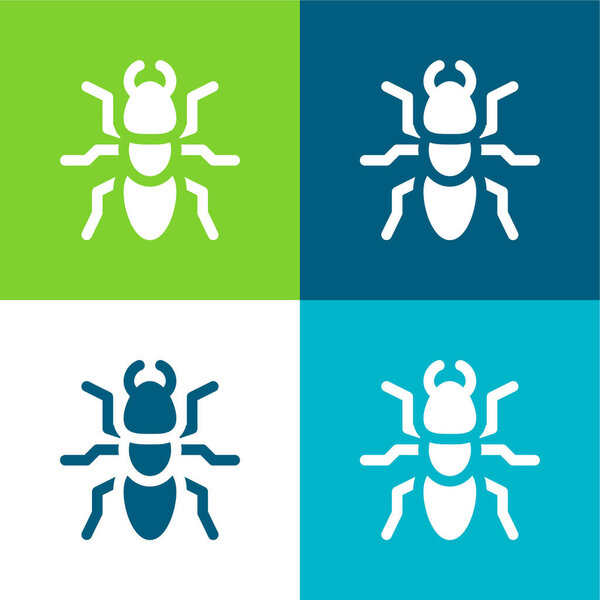 Ant Flat four color minimal icon set