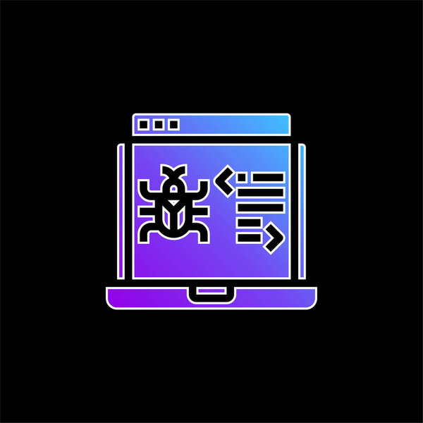 Иконка антивирусного синего градиента