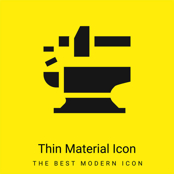 Anvil minimal bright yellow material icon