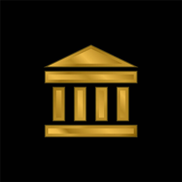 Позолоченная икона банка или вектор логотипа