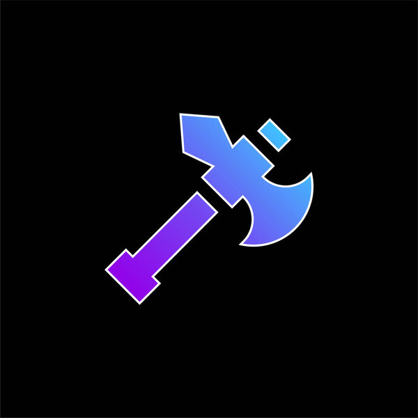 Axe blue gradient vector icon