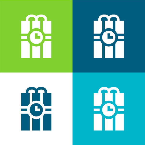 Четырехцветный минимальный набор значков