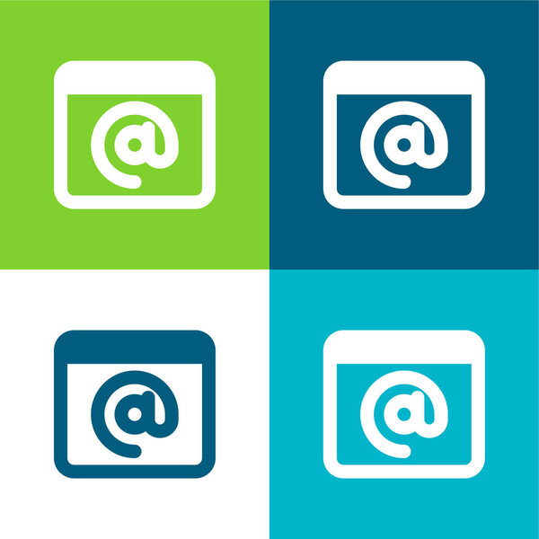 В Sign Flat минимальный набор значков четырех цветов