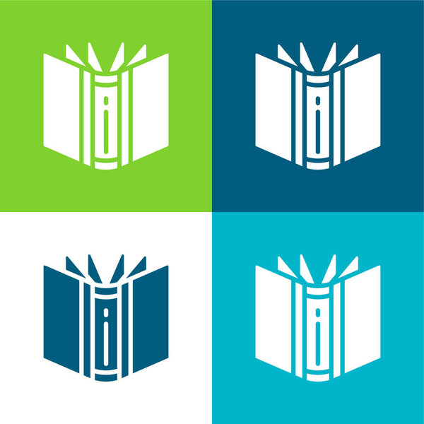 Книга Плоский четырехцветный минимальный набор значков