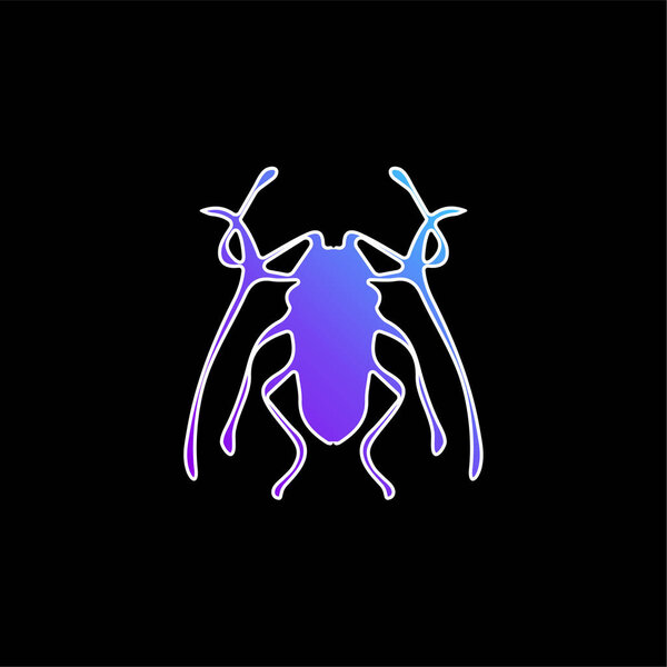 Beetle Insect Trictenotomidae blue gradient vector icon