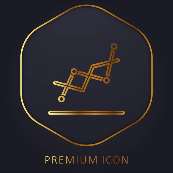 Analytics golden line premium logo or icon